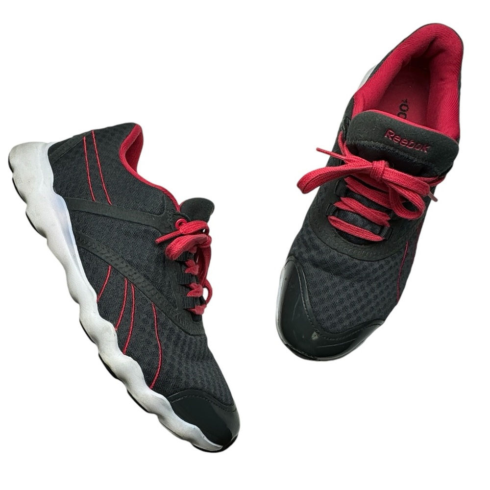 REEBOK CLASSIC 3D Ultralite Sneaker Womens Running Trainer Charcoal Gray Red 7.5
